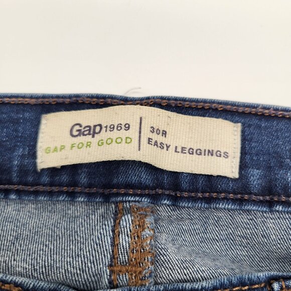 GAP Womens SZ 10 Reg Easy Leggings Ankle Distressed Denim Jeans Excelsior Slash - Picture 7 of 9